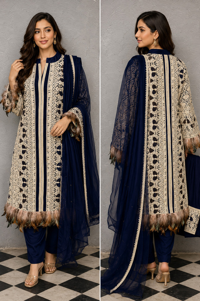 Virdaa-Dress-Black-white