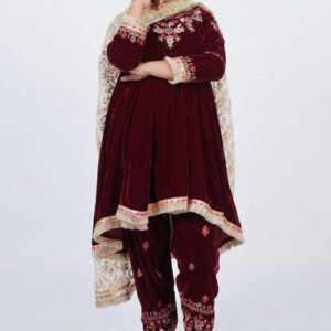 Virdaa-Dress-Kid-Red-model-1