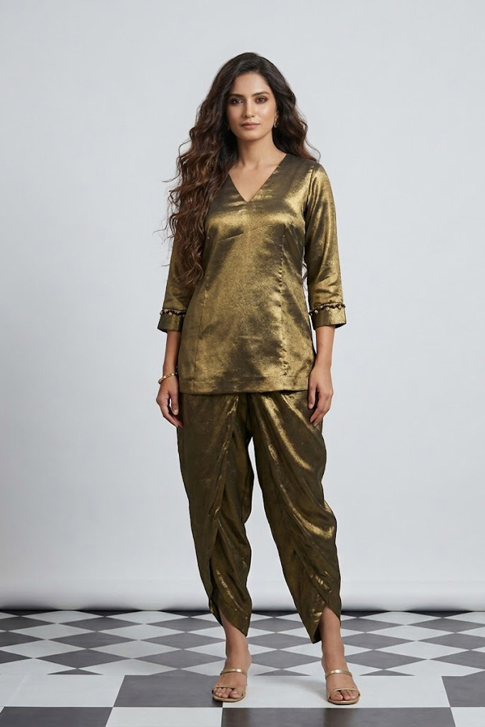 Virdaa-Shirt-Pant-Golden-dark