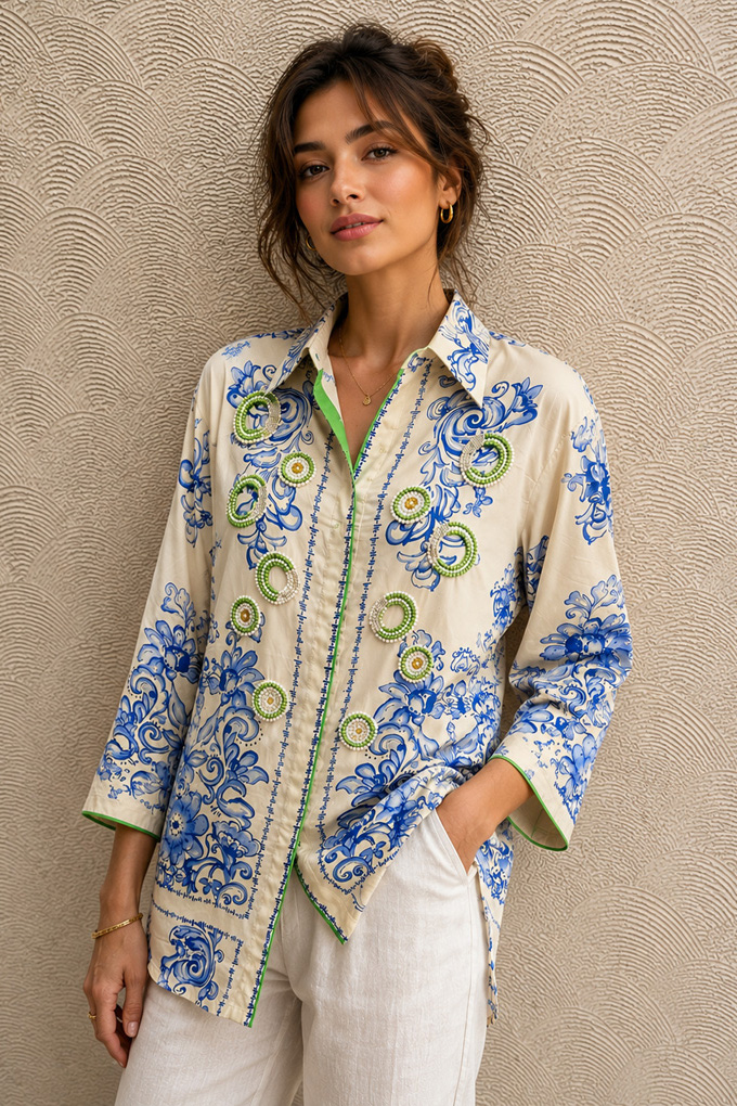 Virdaa-Shirt-White-Green