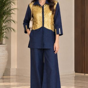Virdaa-Blue-Golden-Shirt
